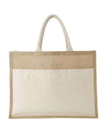 Mumbay cotton pocket jute tote bag 18L