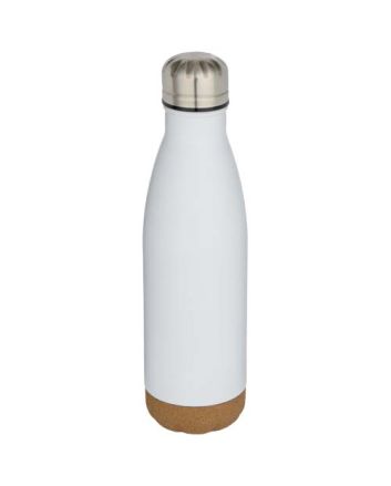 Cove 500 ml double wall vacuum insulated stainless steel water bottle with cork details
