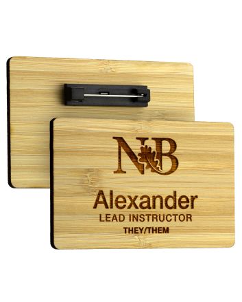 Bamboo Name Badge 86mm x 54mm