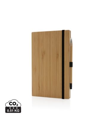 Bamboo notebook and infinity pencil set
