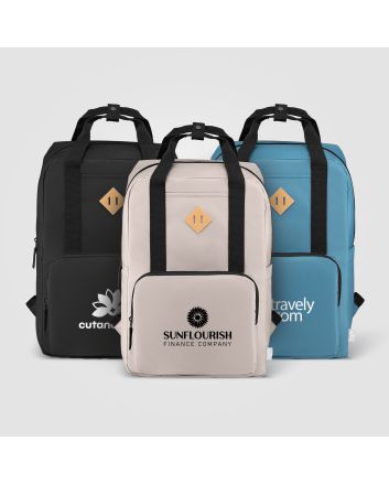 Majesty 300D rPET 38 cm Laptop Adjustable Strap Backpack - 16L