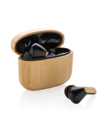 Bamboo TWS earbuds with RCS recycled plastic