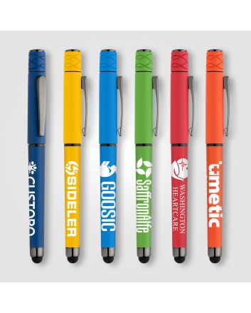 Tavi Recycled Plastic Fidget Spinner Stylus Gel Pen