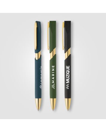 Aurelia Recycled Plastic Gold Trim Pen