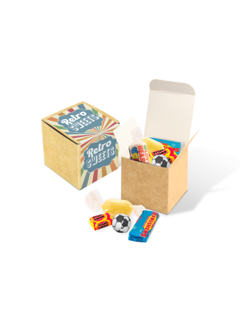 Eco Range - Eco Kraft Cube - Retro Sweets - Sherbet Lemons