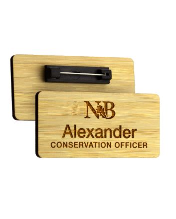 Bamboo Name Badge 73mm x 35mm