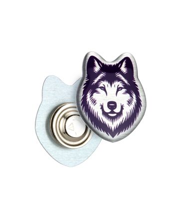 Aluminium Domed Clutch Pin Badge with Magnet Fitting Upto 25x25mm