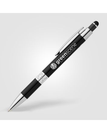 Adorn Recycled Aluminium Chrome Trim Stylus Pen