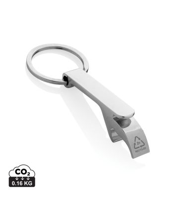 RCS recycled zinc alloy bottle opener keychain