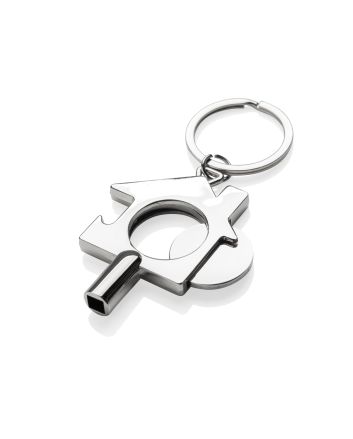 RCS recycled zinc alloy 3 in 1 keychain