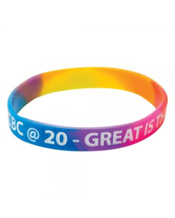 Silicone Wristband (Adult: Multicoloured Material)