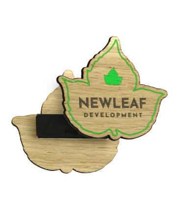 Oak Printed Pin Badge Upto 70x70mm