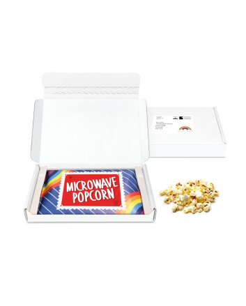 Gift Boxes - Mini White Postal Box - Microwave Popcorn