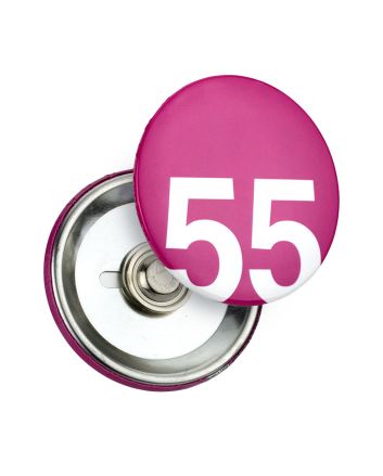 55mm All Metal Button Badge with Magnet Fitting