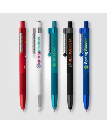 Lisbon Recycled Aluminium Monochrome Fidget Stylus Pen