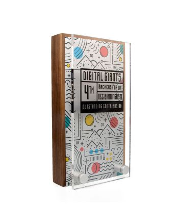 Oblong Award 95mm x 175mm With Metal Plate & Acrylic Front