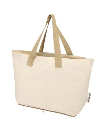 Sierra 140 g/m² GRS recycled foldable cotton tote bag 12L