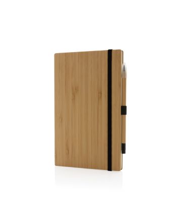 Bamboo notebook and infinity pencil set