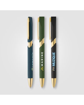 Aurelia Recycled Plastic Gold Trim Pen