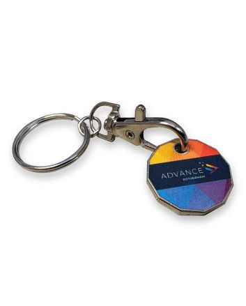 Trolley Coin Keyring (Full Colour Print)