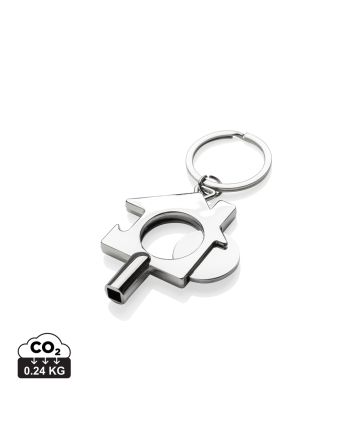 RCS recycled zinc alloy 3 in 1 keychain