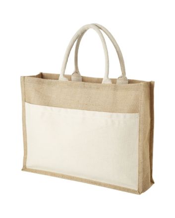 Mumbay cotton pocket jute tote bag 18L