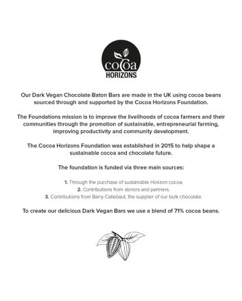 Eco Range - Eco 3 Baton Bar Box - Vegan Dark Chocolate - 70% Cocoa