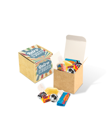 Eco Range - Eco Kraft Cube - Retro Sweets