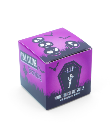 Halloween - Eco Maxi Cube - White Chocolate Skulls - x4