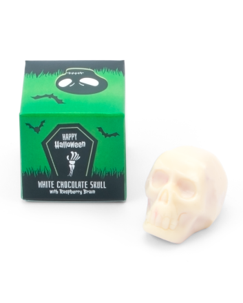 Halloween - Eco Mini Cube Box - White Chocolate Skulls - x1