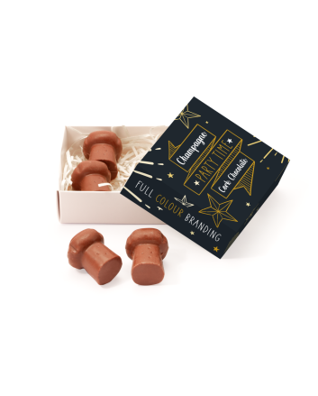 Party Time - Eco Treat Box - Champagne Cork Chocolate - Popping Candy