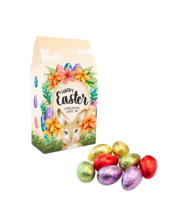 Easter - Eco Carton - Hollow Chocolate Eggs - x8