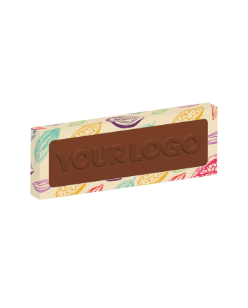 Eco Window Box - 12 Baton Bar - Milk Chocolate - 3D Branding