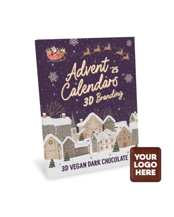 Maxi Advent Calendar - Vegan Dark Chocolate - 71% Cocoa - 3D Branding