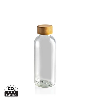 RCS RPET bottle with bamboo lid