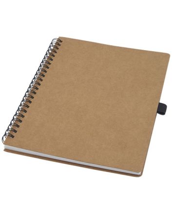Cobble A5 wire-o recycled cardboard notebook with stone paper