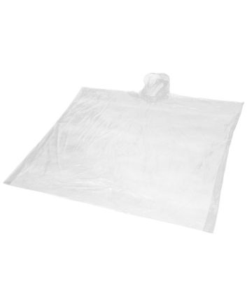 Mayan recycled plastic disposable rain poncho with storage pouch