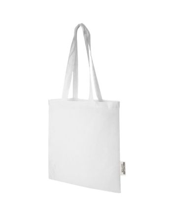 Madras 140 g/m2 GRS recycled cotton tote bag 7L