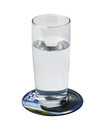 Brite-Mat® round coaster with tyre material