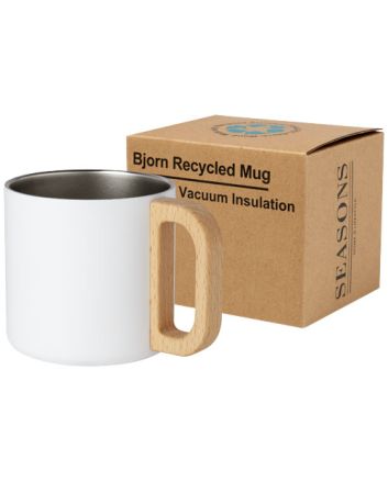 Bjorn 360 ml RCS certified recycled stainless steel mug with copper vacuum insulation