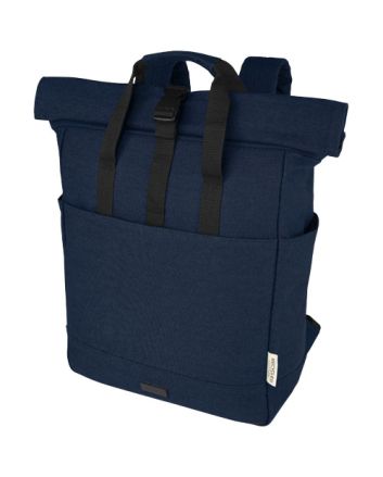 Joey 15” GRS recycled canvas rolltop laptop backpack 15L