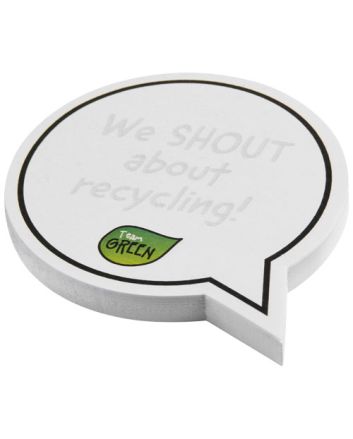 Sticky-Mate® speech bubble-shaped recycled sticky notes