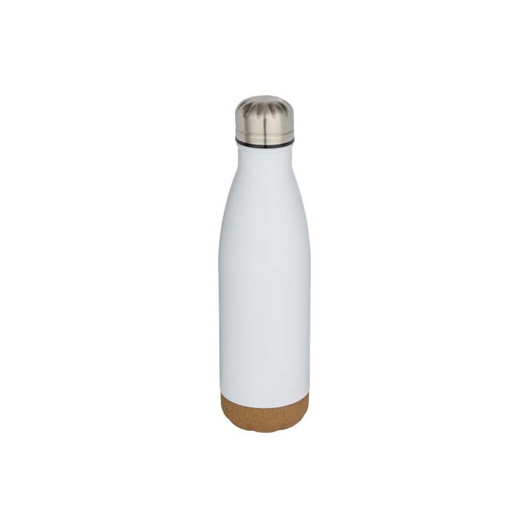 Cove 500 ml double wall vacuum insulated stainless steel water bottle with cork details