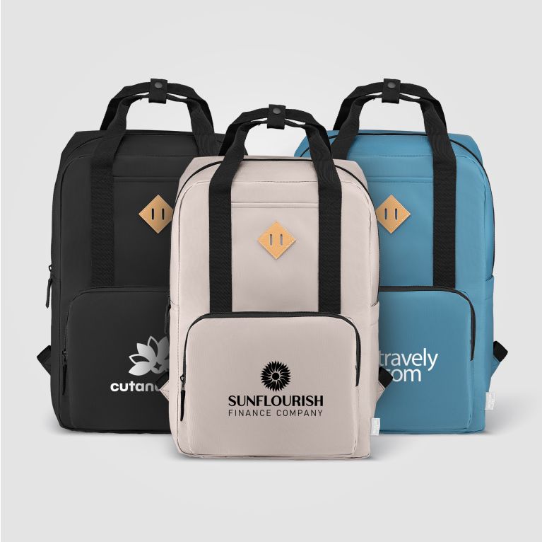 Majesty 300D rPET 38 cm Laptop Adjustable Strap Backpack - 16L