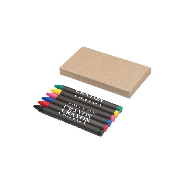 Ayo 6-piece coloured crayon set