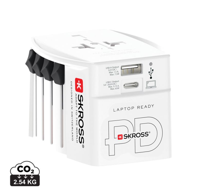 SKROSS World Travel Adapter MUV 65W PD with USB C Cable