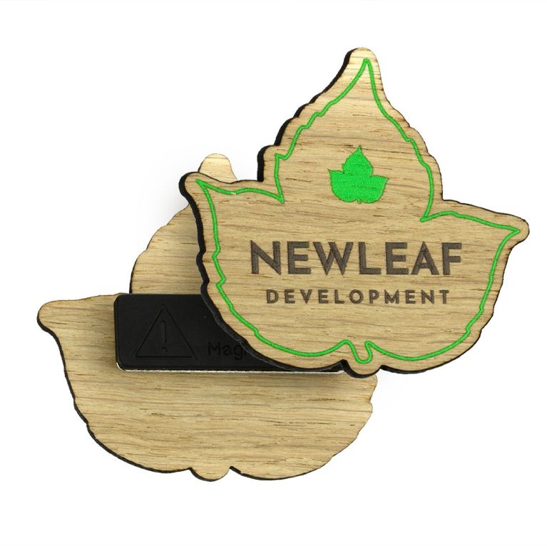 Oak Printed Pin Badge Upto 70x70mm