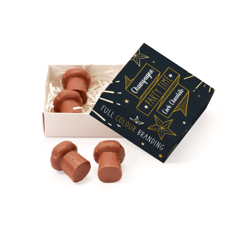Party Time - Eco Treat Box - Champagne Cork Chocolate - Popping Candy