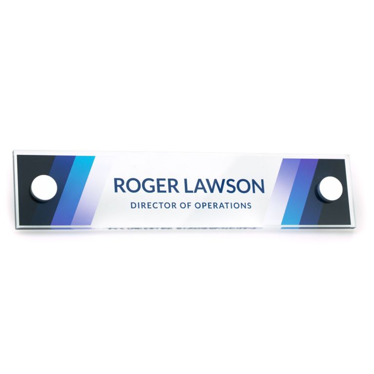 Acrylic Pillar Doorplate 160mm x 40mm