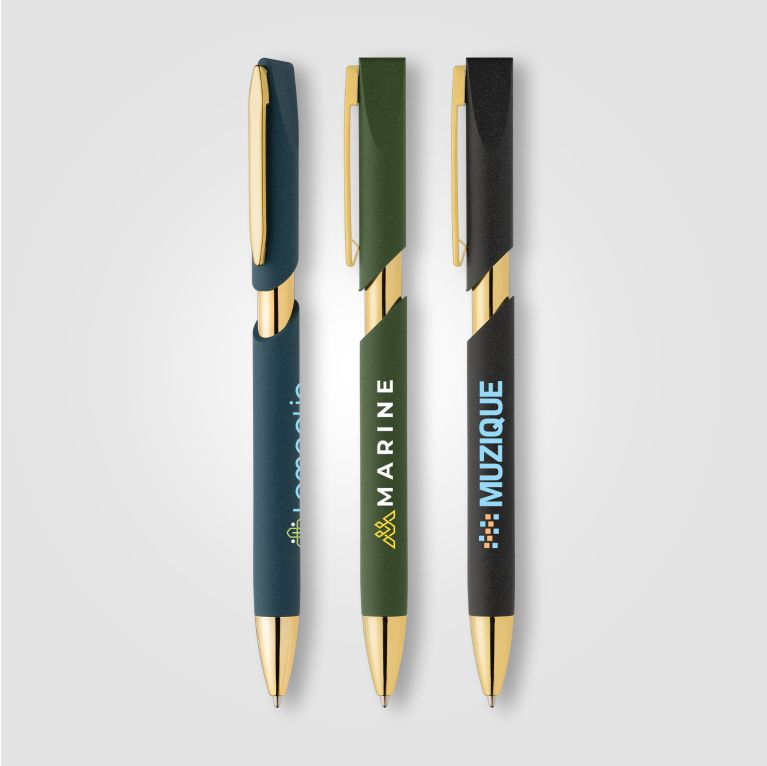 Aurelia Recycled Plastic Gold Trim Pen